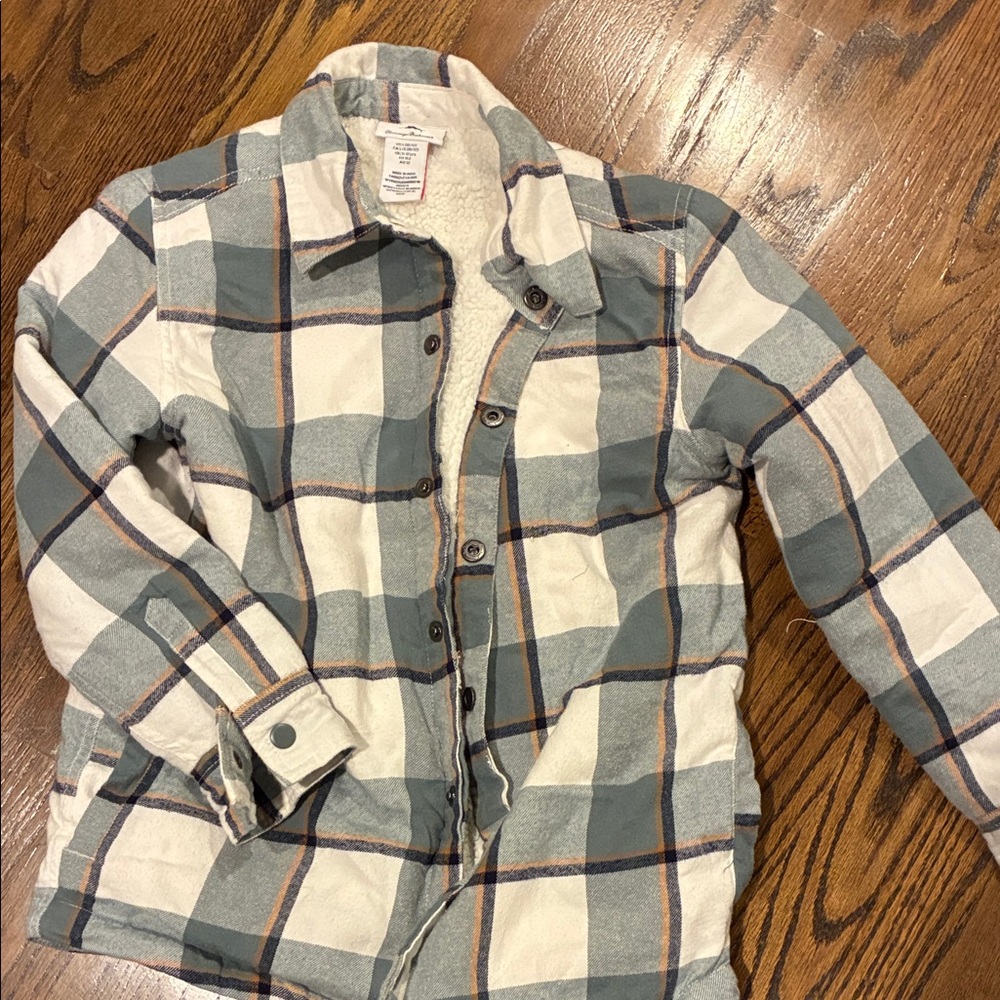 Tommy Bahama Blue and White Plaid Shirt